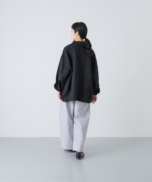 かぐれ(カグレ)の「ギンガムタックワイドパンツ(その他パンツ・レディース・チャコールグレー/グレー・FREE)」の3枚目の写真