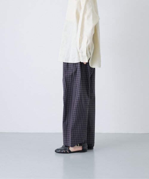 かぐれ(カグレ)の「ギンガムタックワイドパンツ(その他パンツ・レディース・チャコールグレー/グレー・FREE)」の6枚目の写真