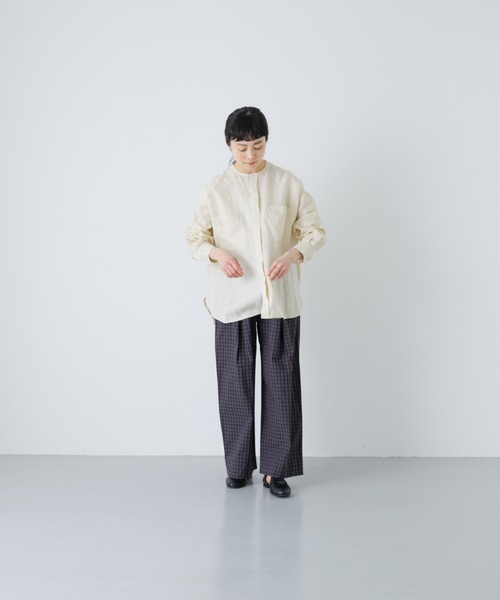 かぐれ(カグレ)の「ギンガムタックワイドパンツ(その他パンツ・レディース・チャコールグレー/グレー・FREE)」の7枚目の写真