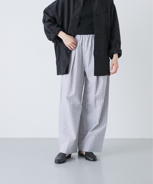 かぐれ(カグレ)の「ギンガムタックワイドパンツ(その他パンツ・レディース・チャコールグレー/グレー・FREE)」の10枚目の写真