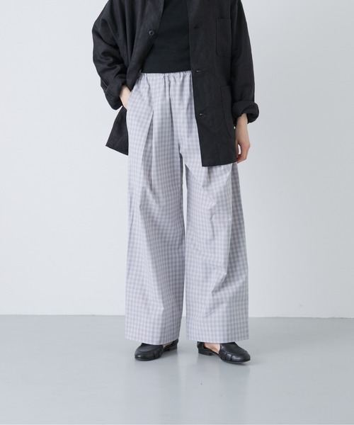 かぐれ(カグレ)の「ギンガムタックワイドパンツ(その他パンツ・レディース・チャコールグレー/グレー・FREE)」の11枚目の写真