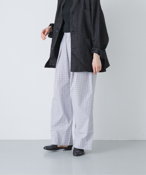 かぐれ(カグレ)の「ギンガムタックワイドパンツ(その他パンツ・レディース・チャコールグレー/グレー・FREE)」の13枚目の写真