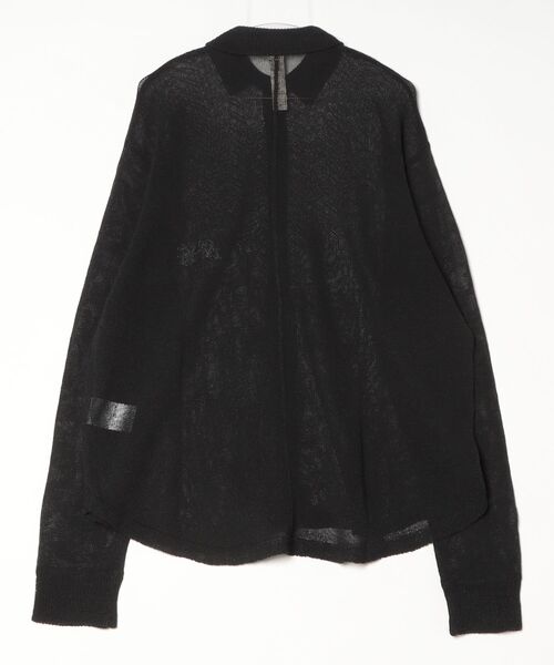 SHINYAKOZUKA(シンヤコヅカ)の「【SHINYAKOZUKA】 ANTIQUE KNITTED SHIRT(シャツ/ブラウス・メンズ・ブラック/キナリ・MEDIUM)」の6枚目の写真