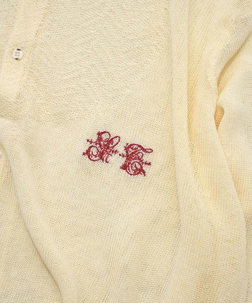 SHINYAKOZUKA(シンヤコヅカ)の「【SHINYAKOZUKA】 ANTIQUE KNITTED SHIRT(シャツ/ブラウス・メンズ・ブラック/キナリ・MEDIUM)」の10枚目の写真