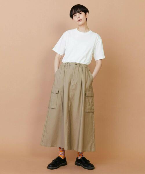 FRAPBOIS(フラボア)の「バックサテン スカート(スカート・レディース・グリーン/ベージュ・0/1)」の14枚目の写真