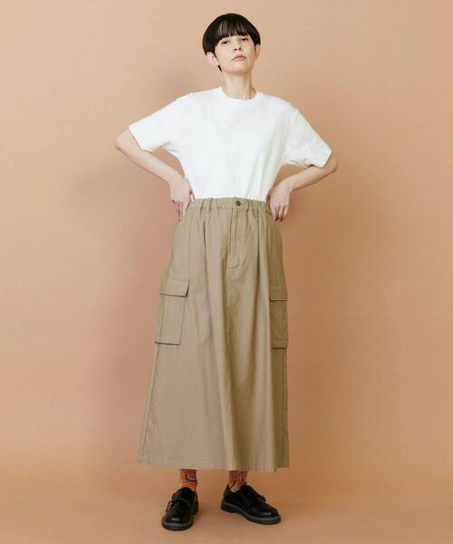 FRAPBOIS(フラボア)の「バックサテン スカート(スカート・レディース・グリーン/ベージュ・0/1)」の13枚目の写真