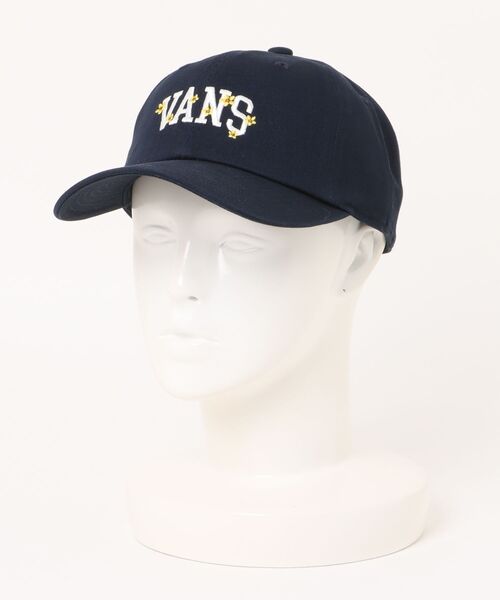 VANS(バンズ)の「VANSアパレル(WJ) ヴァンズ Flowers college Logo Low Cap CAP 126R7160400 ABC-MART限定 NAVY(キャップ・メンズ・ブルー・FREE)」の1枚目の写真