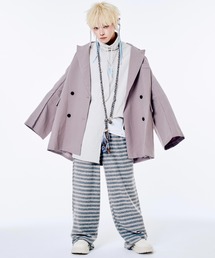 Never mind the XU / Chikashitsu+ | 【Nerd out XU】fleece stripe pants / 【ナードアウトエックスユー】フリースストライプイージーパンツ <着用動画あり>(スウェットパンツ)