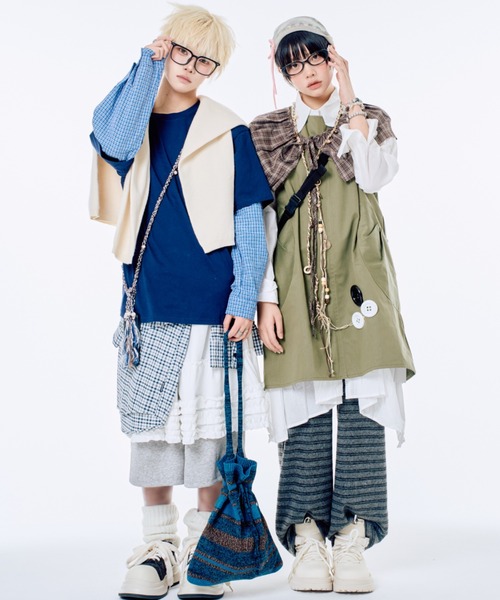 Never mind the XU / Chikashitsu+（ネバーマインド ザ エックスユー / チカシツプラス）の「【Nerd out XU】fleece stripe pants / 【ナードアウトエックスユー】フリースストライプイージーパンツ <着用動画あり>（スウェットパンツ・メンズ・ダークグレー/グレー・ONE SIZE）」の16枚目の写真