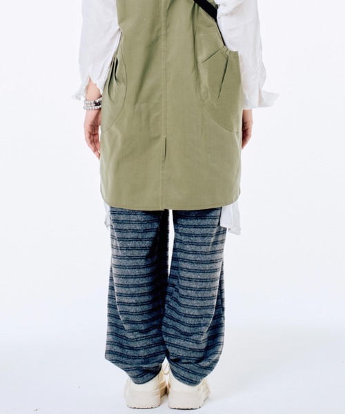 Never mind the XU / Chikashitsu+（ネバーマインド ザ エックスユー / チカシツプラス）の「【Nerd out XU】fleece stripe pants / 【ナードアウトエックスユー】フリースストライプイージーパンツ <着用動画あり>（スウェットパンツ・メンズ・ダークグレー/グレー・ONE SIZE）」の21枚目の写真