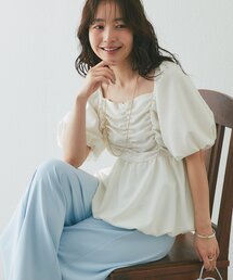 復刻・全骨格対応】シャーリングギャザーブラウス（シャツ/ブラウス