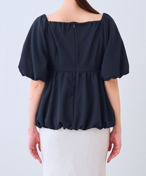 La boutique BonBon(ラブティックボンボン)の「【最強モテ系】バルーンペプラムブラウス(シャツ/ブラウス・レディース・ネイビー/オフホワイト/サックスブルー・FREE)」の20枚目の写真