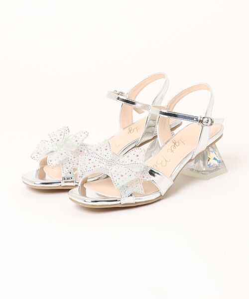 Bridget Birkin(ブリジットバーキン)の「【Bridget Birkin】ジュエリーチュールリボンサンダル(562012)(サンダル・レディース・シルバー/ブラック系その他/ホワイト系その他・23/22.5/24/23.5)」の1枚目の写真