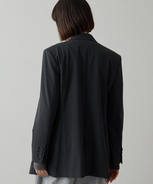 Whim Gazette(ウィムガゼット)の「<WEB限定&一部店舗>ストレッチジャケット(テーラードジャケット・レディース・チャコールグレー・FREE)」の5枚目の写真