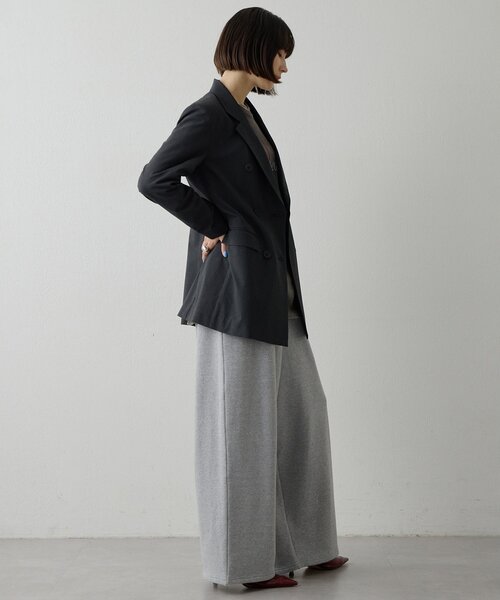 Whim Gazette(ウィムガゼット)の「<WEB限定&一部店舗>ストレッチジャケット(テーラードジャケット・レディース・チャコールグレー・FREE)」の8枚目の写真