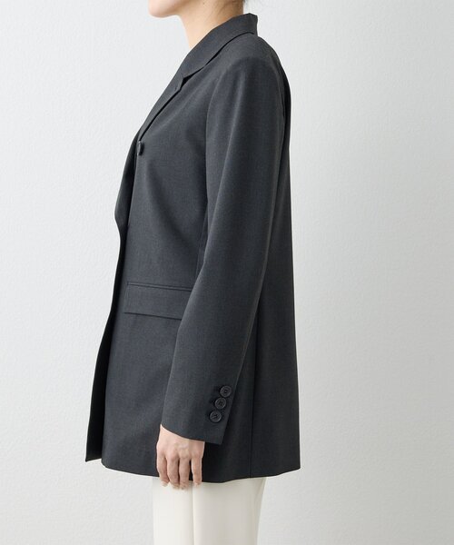 Whim Gazette(ウィムガゼット)の「<WEB限定&一部店舗>ストレッチジャケット(テーラードジャケット・レディース・チャコールグレー・FREE)」の13枚目の写真
