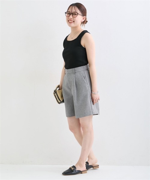 Petitjo(プッチージョ)の「小さいサイズ 麻調ハーフパンツ 低身長さん・小柄女性(その他パンツ・レディース・グレー/ベージュ・PS/PSS/PL/PM)」の5枚目の写真