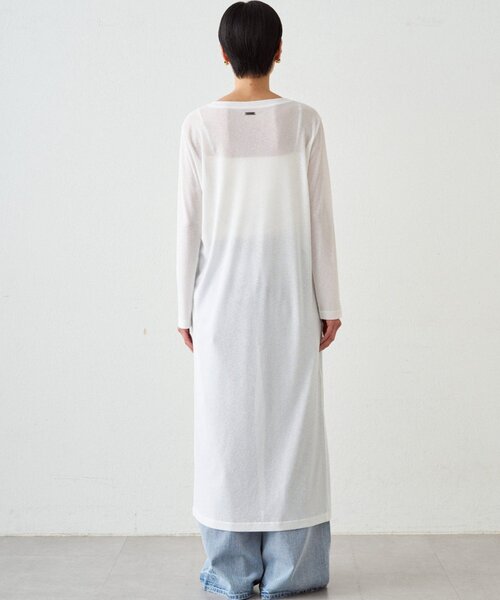 LOUNGEDRESS(ラウンジドレス)の「≪新色キャメル登場/重ね着映え≫シアーハイスリットワンピース(ワンピース・レディース・ブラック/オフホワイト/キャメル・FREE)」の13枚目の写真