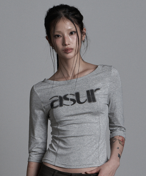 as you are(アズユーアー)の「ソーイングボートネックスリーブメランジ(Tシャツ/カットソー・レディース・その他・OS)」の1枚目の写真