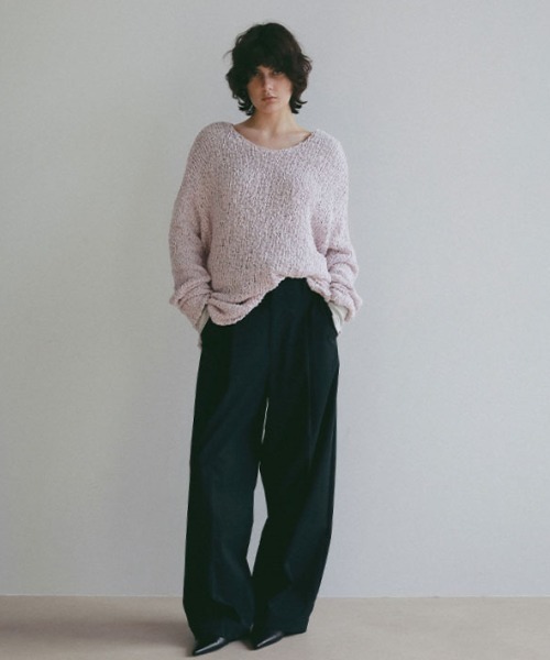 ETRE TOKYO(エトレトウキョウ)の「ボンディングタックパンツ(その他パンツ・レディース・ネイビー/ベージュ・M/S)」の4枚目の写真