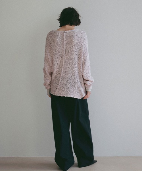 ETRE TOKYO(エトレトウキョウ)の「ボンディングタックパンツ(その他パンツ・レディース・ネイビー/ベージュ・M/S)」の9枚目の写真