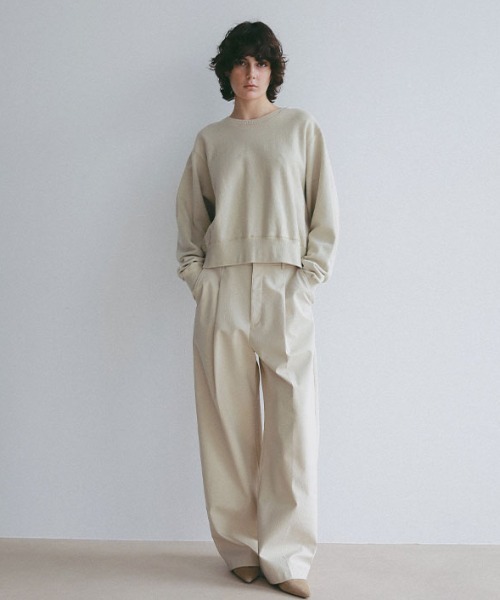 ETRE TOKYO(エトレトウキョウ)の「ボンディングタックパンツ(その他パンツ・レディース・ネイビー/ベージュ・M/S)」の10枚目の写真