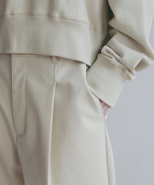 ETRE TOKYO(エトレトウキョウ)の「ボンディングタックパンツ(その他パンツ・レディース・ネイビー/ベージュ・M/S)」の12枚目の写真