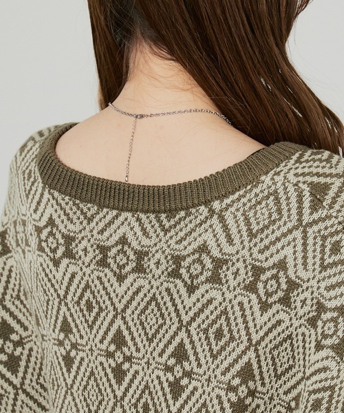 superNova.(スーパーノヴァ)の「superNova. Hexagram knit cardigan / SN-105B 秋服 冬服(カーディガン/ボレロ・メンズ・オリーブ・M/S)」の6枚目の写真