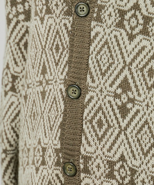 superNova.(スーパーノヴァ)の「superNova. Hexagram knit cardigan / SN-105B 秋服 冬服(カーディガン/ボレロ・メンズ・オリーブ・M/S)」の8枚目の写真