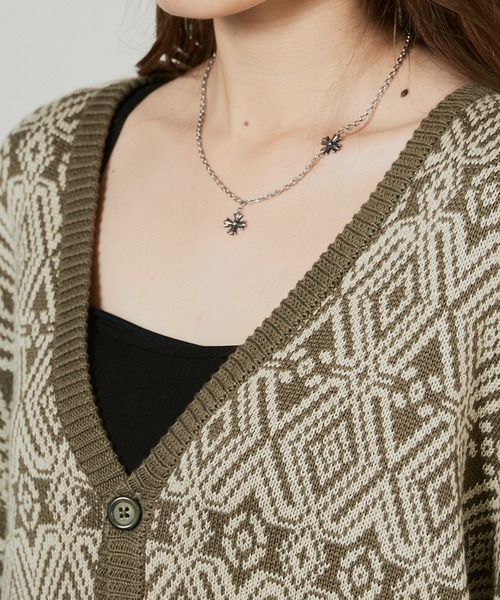 superNova.(スーパーノヴァ)の「superNova. Hexagram knit cardigan / SN-105B 秋服 冬服(カーディガン/ボレロ・メンズ・オリーブ・M/S)」の9枚目の写真