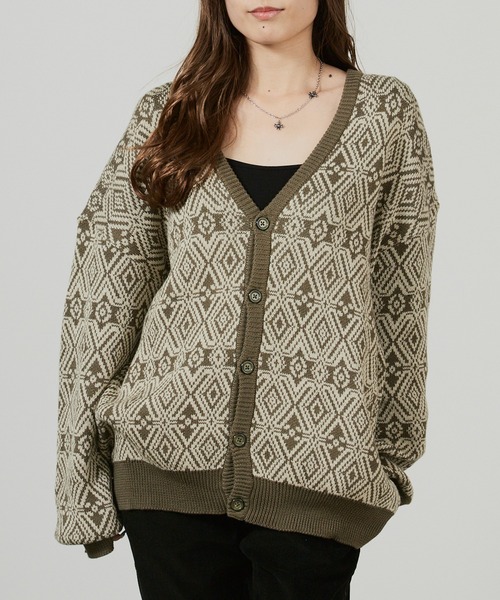 superNova.(スーパーノヴァ)の「superNova. Hexagram knit cardigan / SN-105B 秋服 冬服(カーディガン/ボレロ・メンズ・オリーブ・M/S)」の13枚目の写真