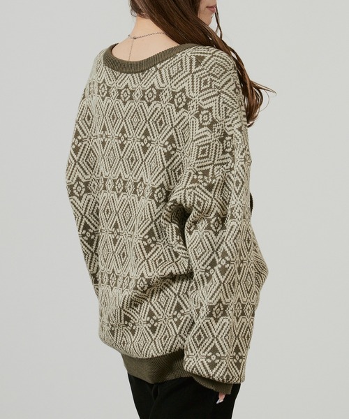 superNova.(スーパーノヴァ)の「superNova. Hexagram knit cardigan / SN-105B 秋服 冬服(カーディガン/ボレロ・メンズ・オリーブ・M/S)」の14枚目の写真