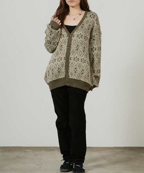 superNova.(スーパーノヴァ)の「superNova. Hexagram knit cardigan / SN-105B 秋服 冬服(カーディガン/ボレロ・メンズ・オリーブ・M/S)」の4枚目の写真