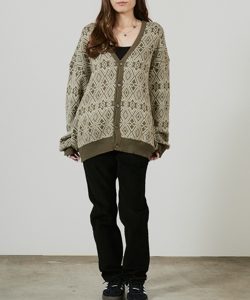 superNova.(スーパーノヴァ)の「superNova. Hexagram knit cardigan / SN-105B 秋服 冬服(カーディガン/ボレロ・メンズ・オリーブ・M/S)」の5枚目の写真