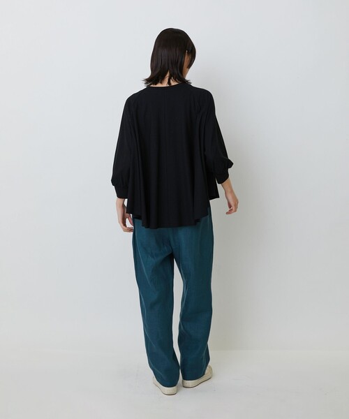 LOISIR(ロワズィール)の「コットン強撚天竺Aラインプルオーバー(Tシャツ/カットソー・レディース・オフホワイト/ライトグレー/ブラック・FREE)」の12枚目の写真