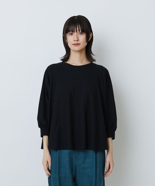 LOISIR(ロワズィール)の「コットン強撚天竺Aラインプルオーバー(Tシャツ/カットソー・レディース・オフホワイト/ライトグレー/ブラック・FREE)」の13枚目の写真