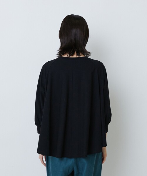 LOISIR(ロワズィール)の「コットン強撚天竺Aラインプルオーバー(Tシャツ/カットソー・レディース・オフホワイト/ライトグレー/ブラック・FREE)」の14枚目の写真