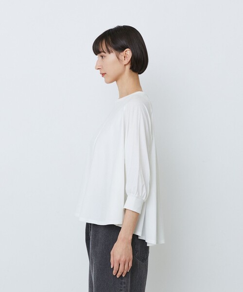 LOISIR(ロワズィール)の「コットン強撚天竺Aラインプルオーバー(Tシャツ/カットソー・レディース・オフホワイト/ライトグレー/ブラック・FREE)」の20枚目の写真