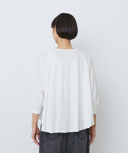 LOISIR(ロワズィール)の「コットン強撚天竺Aラインプルオーバー(Tシャツ/カットソー・レディース・オフホワイト/ライトグレー/ブラック・FREE)」の21枚目の写真