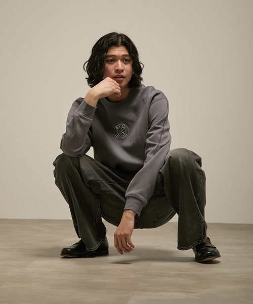JORDAN BRAND(ジョーダンブランド)の「【NIKE / ナイキ】M J HOOP FLEECE CREW PSG(スウェット・メンズ・チャコールグレー・X-LARGE/SMALL/LARGE)」の2枚目の写真