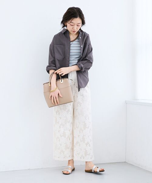 le.coeur blanc(ルクールブラン)の「スクエア2WAYトートバッグ(トートバッグ・レディース・ベージュ/ブラック・FREE)」の9枚目の写真