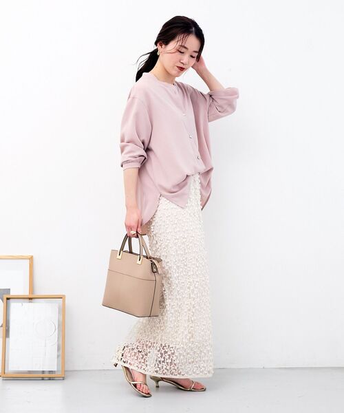 le.coeur blanc(ルクールブラン)の「スクエア2WAYトートバッグ(トートバッグ・レディース・ベージュ/ブラック・FREE)」の11枚目の写真