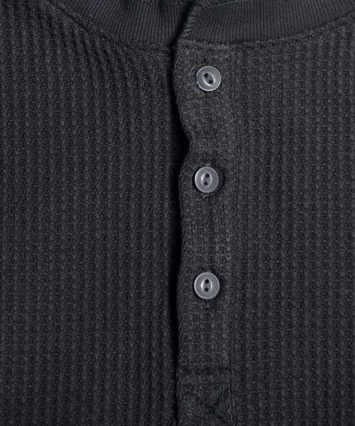 Coffee & Cigarettes（コーヒーアンドシガレッツ）の「2D53 HERITAGE WAFFLE ヘンリーネック ワッフルロングスリーブTEE（Tシャツ/カットソー・メンズ・ホワイト/ブラック・M）」の13枚目の写真