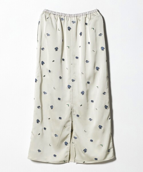 BEAUTY&YOUTH UNITED ARROWS（ビューティーアンドユースユナイテッドアローズ）の「フラワー エンブロイダリー ドローストリング スカート ウォッシャブル（スカート・レディース・ライトグレー/ブラック・S/M）」の5枚目の写真