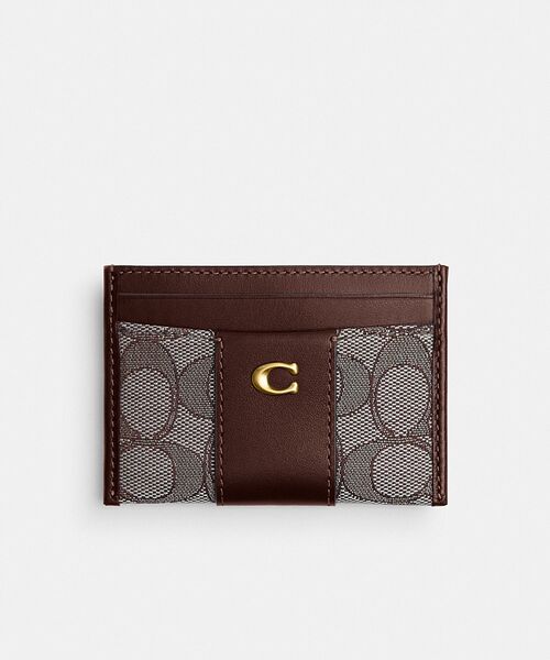 値下げしました！COACH コーチ　エッセンシャル　ケース　カードケース エッセンシャル カード ケース・シグネチャー ジャカード（カード