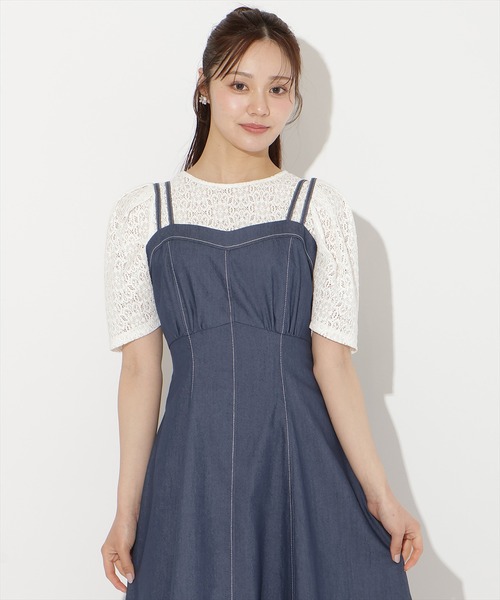 WILLSELECTION(ウィルセレクション)の「ステッチデザインフレアキャミワンピース(ワンピース・レディース・ピンク/ベージュ/ネイビー/ブラック・FREE)」の20枚目の写真
