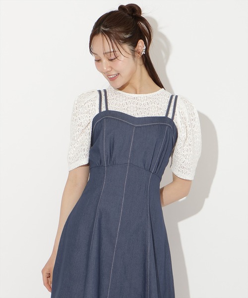 WILLSELECTION(ウィルセレクション)の「ステッチデザインフレアキャミワンピース(ワンピース・レディース・ピンク/ベージュ/ネイビー/ブラック・FREE)」の21枚目の写真