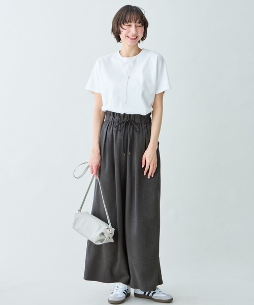ANY(エニィ)の「テックリネンツイードパンツ(セットアップ着用可)(その他パンツ・レディース・グレー系6/ベージュ系6・X-LARGE)」の8枚目の写真