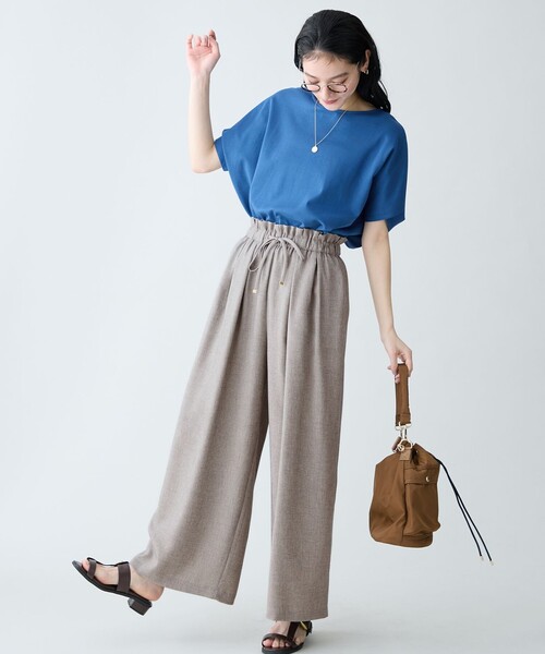 ANY(エニィ)の「テックリネンツイードパンツ(セットアップ着用可)(その他パンツ・レディース・グレー系6/ベージュ系6・X-LARGE)」の16枚目の写真