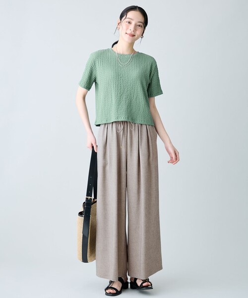 ANY(エニィ)の「テックリネンツイードパンツ(セットアップ着用可)(その他パンツ・レディース・グレー系6/ベージュ系6・X-LARGE)」の18枚目の写真